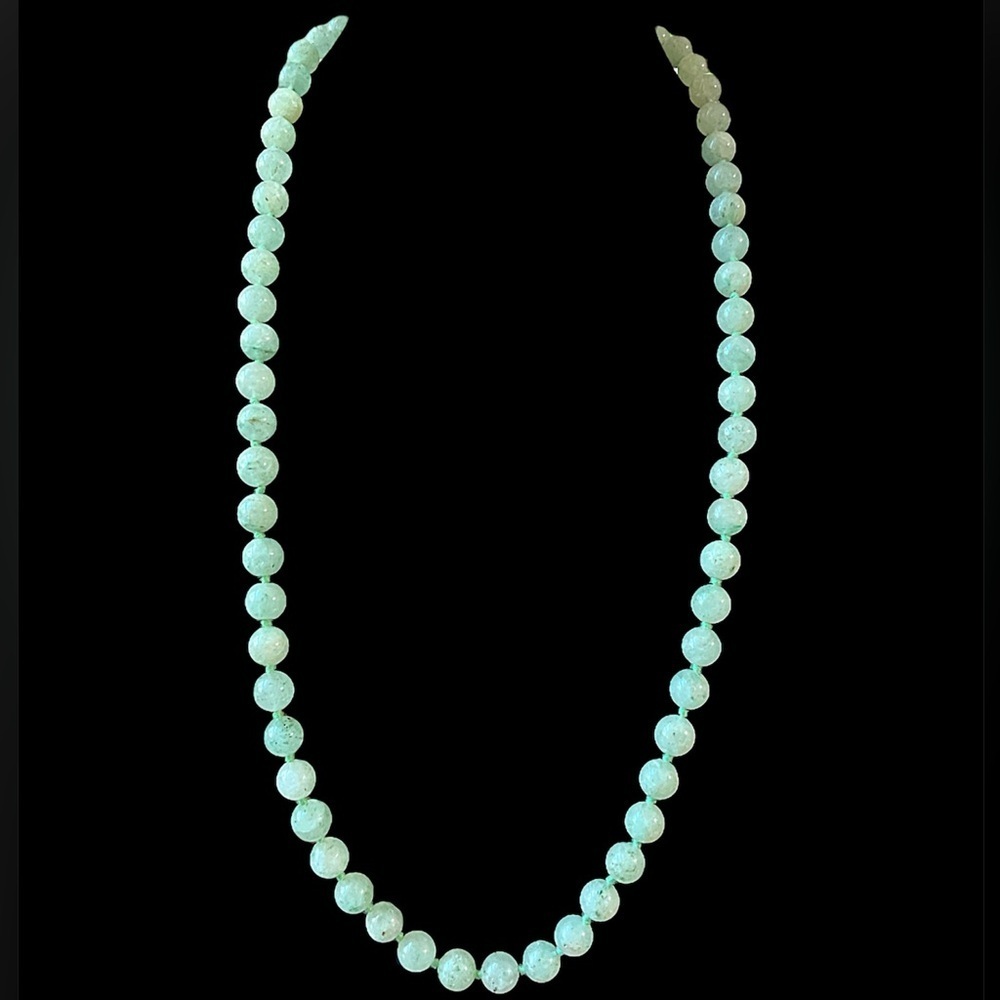 Vintage Jade Bead Estate Necklace